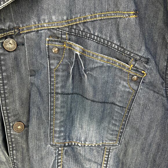 Vintage Marithe + Francois Girbaud Denim Jacket Size 4X Streetwear Grunge - Picture 4 of 14